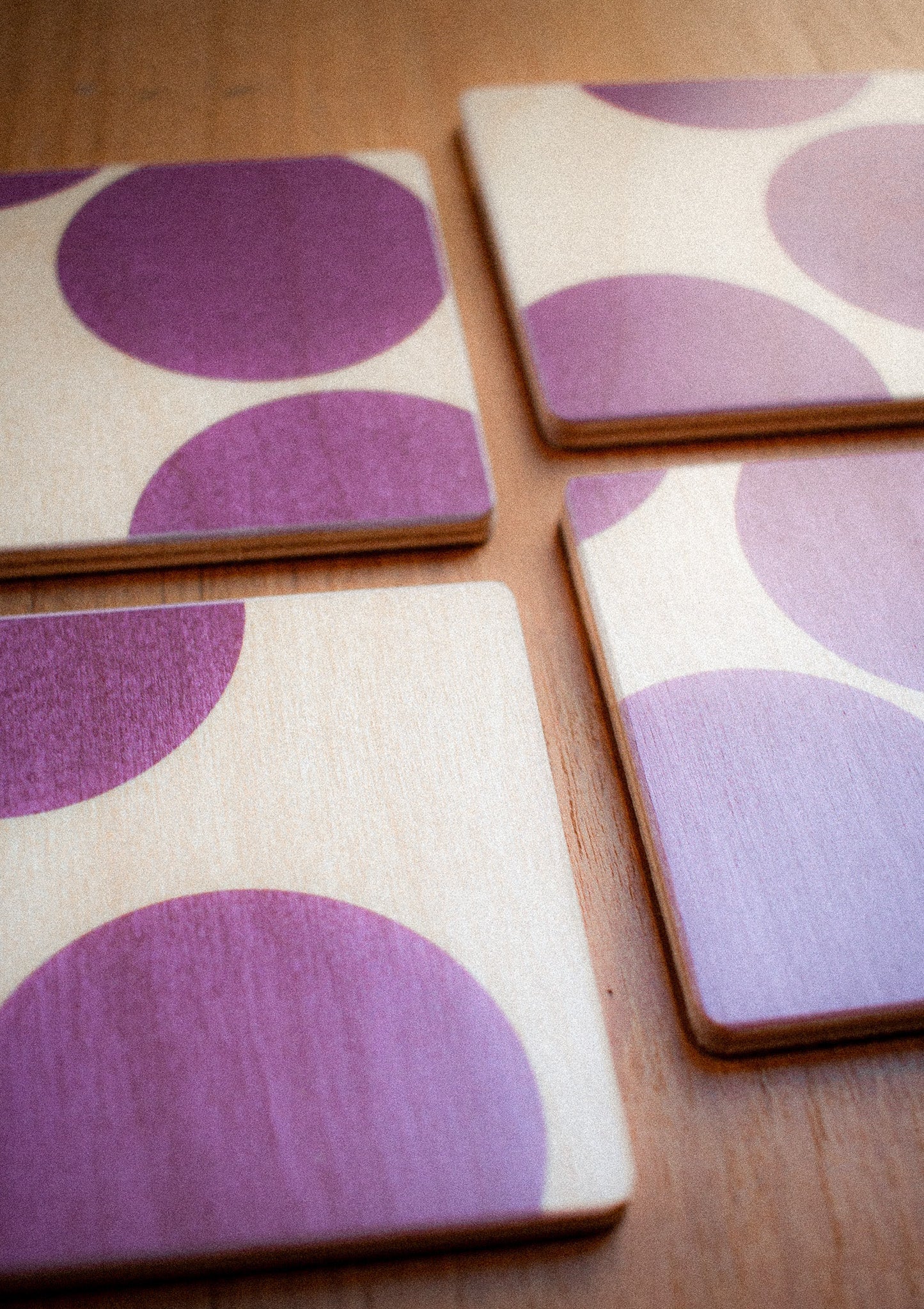 Lavender Dot Square Coasters