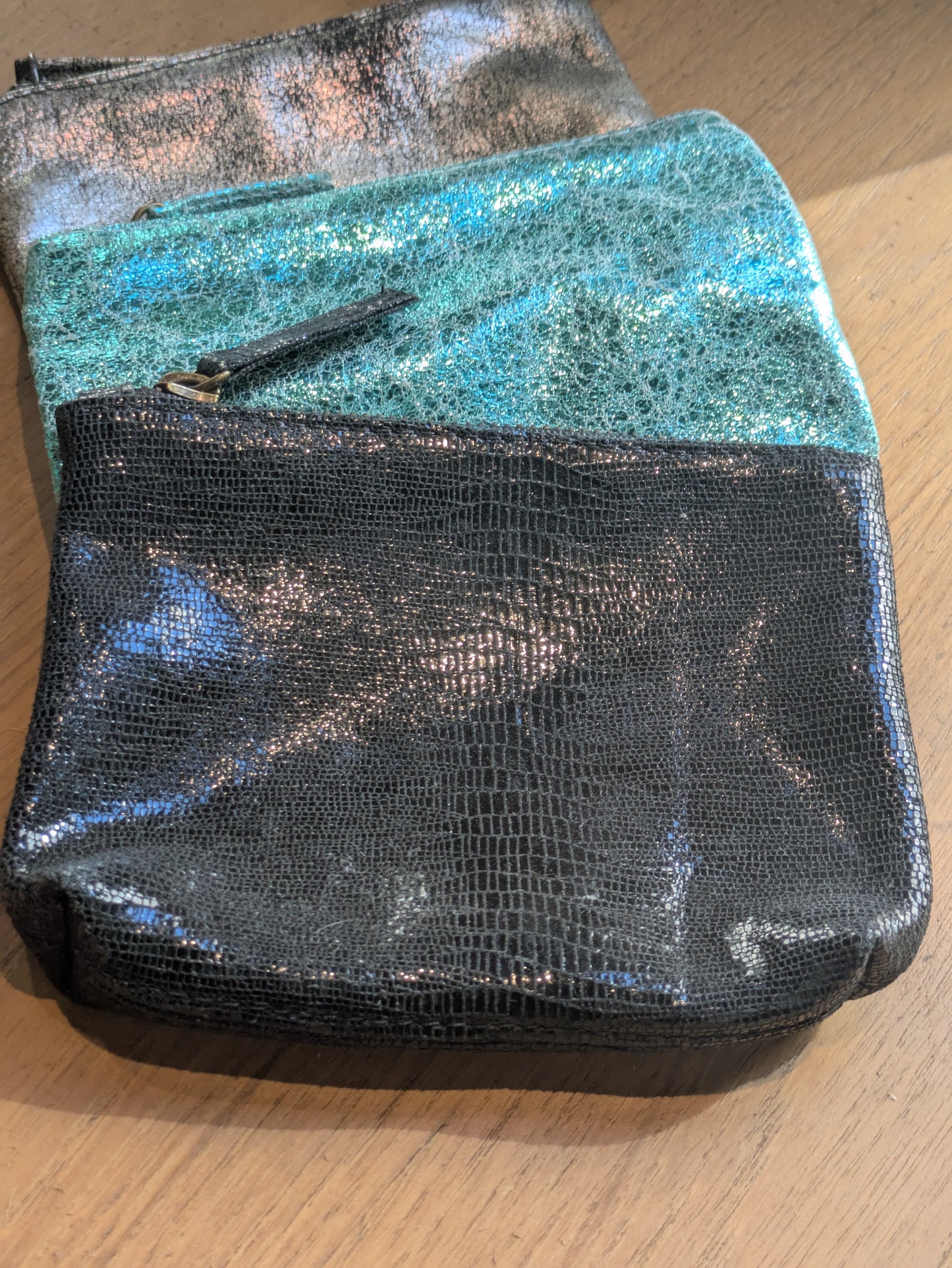 Kim White Small Cosmetic Bags - Metallic