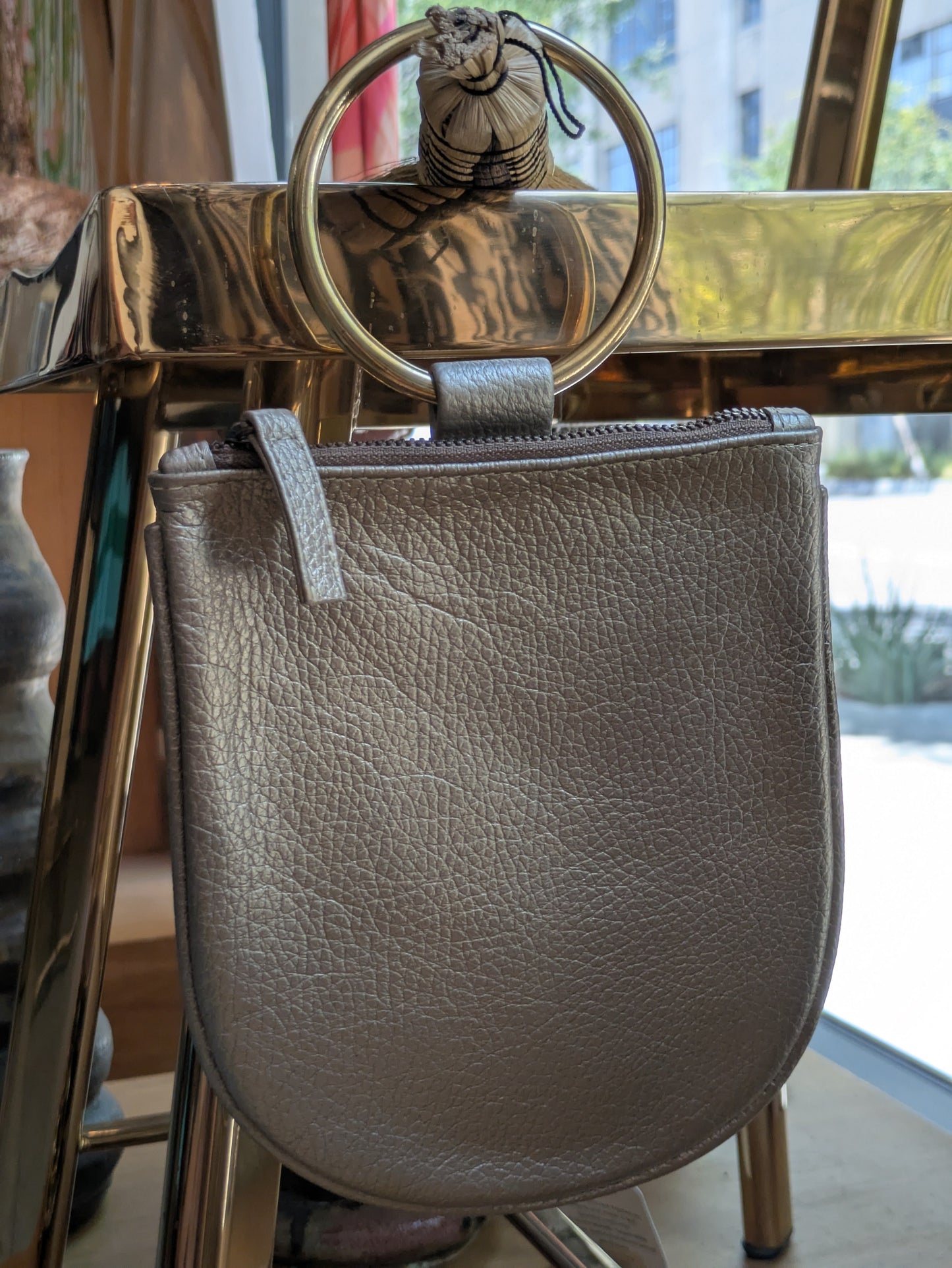 Kim White - Metallic Mini Ring Wristlet - Metal Tones