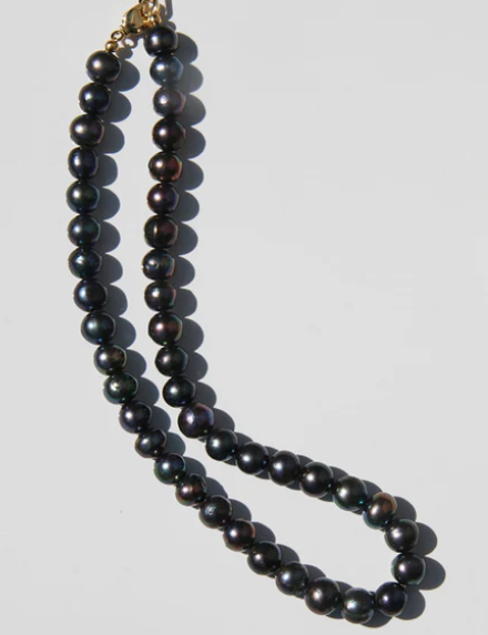 BY ORLY -Peacock, black freshwater pearls